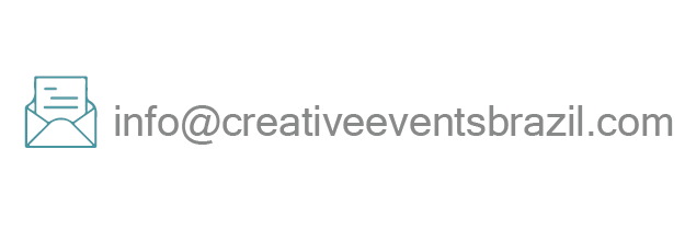 E-mail Creative Events Brazil, info@creativeeventsbrazil.com